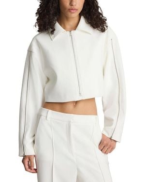 Kenneth Cole Zip Sleeve Zip-Up Jacket - White