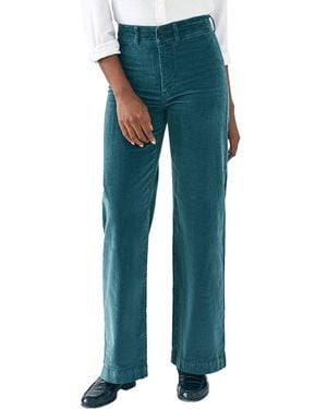 Faherty Stretch Cord Wide Leg Pant - Blue