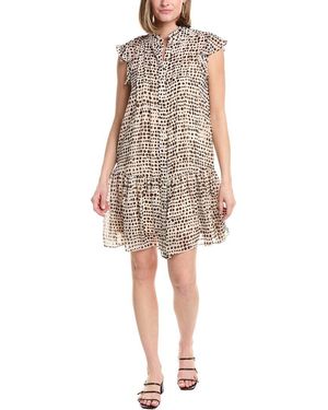 Julia Jordan Printed Cap Sleeve Mini Dress - White