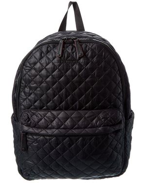 MZ Wallace Metro Nylon & Leather Backpack Deluxe - Black