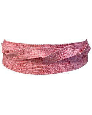 Ada Classic Wrap Leather Belt - Pink