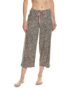 Hue Glitzy Cheetah Pyjama Capri - Grey