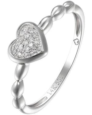 Diana M. Jewels Fine Jewellery 14K 0.04 Ct. Tw. Diamond Half-Eternity Ring - White