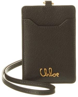 Chloé Iconic Leather Pass Holder - Green