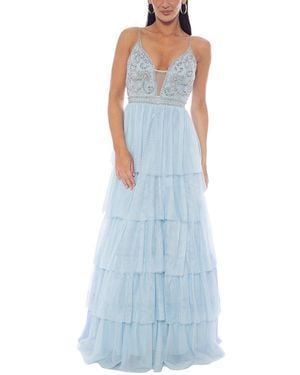 Jump Apparel Embellished Maxi Dress - Blue