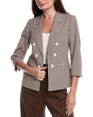 Jones New York Double-Breasted Blazer - Grey