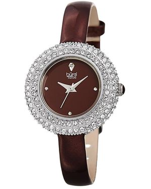 Burgi Burgi Swaroski Encrusted & Diamond Marker Watch - Multicolor