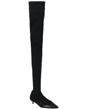 Givenchy Stretch Leather Over-The-Knee Boot - Black