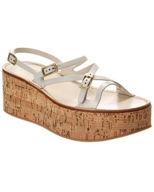 Tod's Leather Wedge Sandal - White