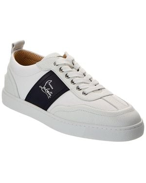 Christian Louboutin Retero Canvas & Leather Sneaker - White