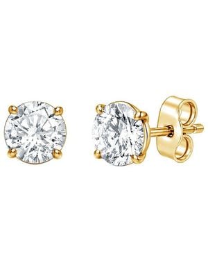 Lab Grown Diamonds 14K 4.00 Ct. Tw. Lab-Grown Diamond 4 Prong Stud Earrings - Metallic