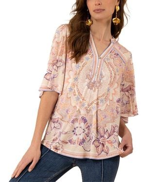 Hale Bob Kaitlyn Blouse - Pink