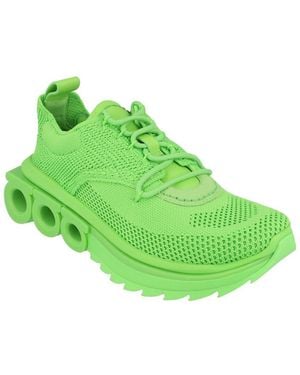 Ferragamo Nima Leather Trainer - Green