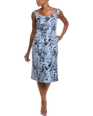 MILLY Mel Midi Dress - Blue