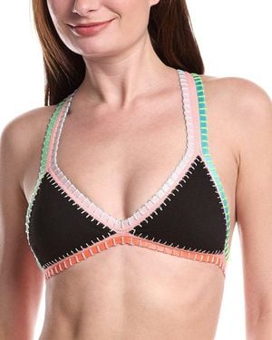 PQ Swim Crochet Trim Top - Black