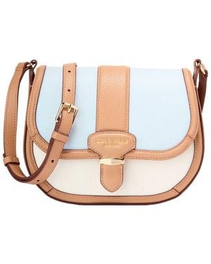 Cole Haan Marina Leather Saddle Bag - White