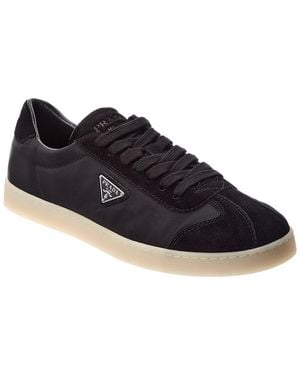 Prada Nylon & Suede Trainer - Blue