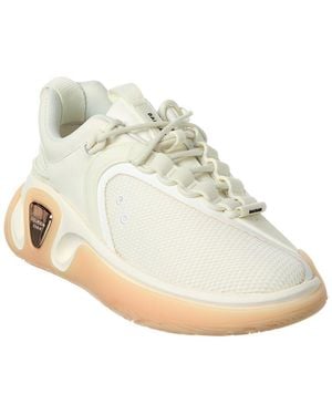 Balmain Runner Leather & Mesh Trainer - White