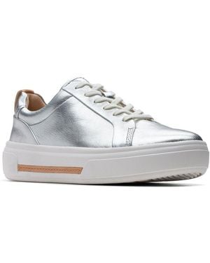 Clarks Hollyhock Walk Leather Trainer - White