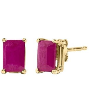 Haus of Brilliance Colourful Gemstones 14K 0.80 Ct. Tw. Ruby Stud Earrings - Pink