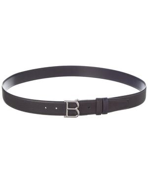 Bally B 35 Buckle Reversible & Adjustable Leather Belt - Blue
