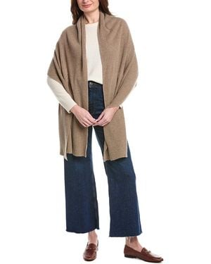 Portolano Ribbed Cashmere Wrap - Blue