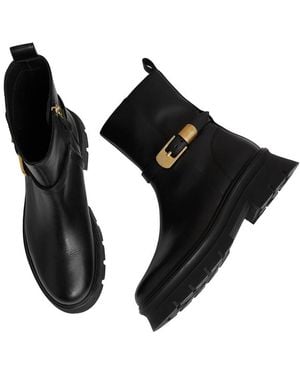 Reiss Elena Leather Boot - Black