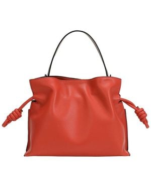 Tiffany & Fred Paris Soft Leather Bucket Bag - Red