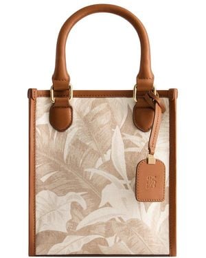 Tommy Bahama Floral Canvas Tote - Brown