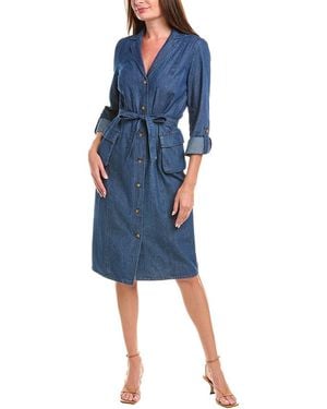 Jones New York Denim Cargo Shirtdress - Blue
