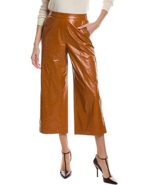 tyler boe Payton Vegan Leather Crop Pant - Brown