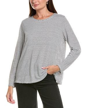 Eileen Fisher Linen Striped Shirt - Grey