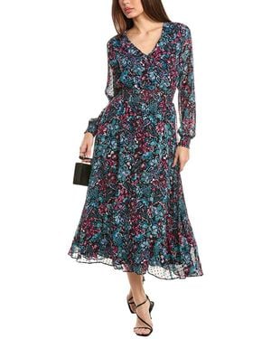 Nanette Lepore Swiss Dot Maxi Dress - Blue