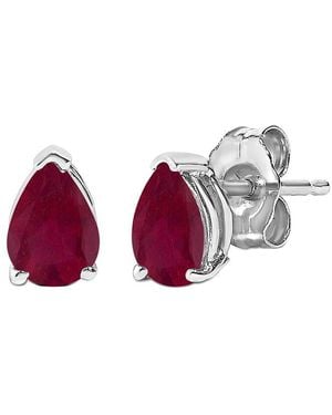 Haus of Brilliance Colourful Gemstones 14K 0.90 Ct. Tw. Ruby Stud Earrings - Multicolour