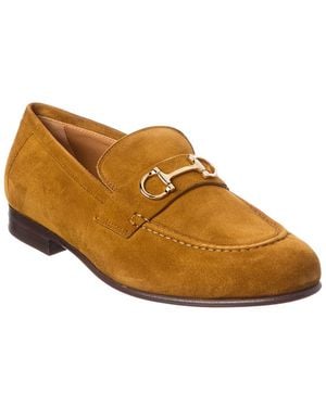Ferragamo Ottone Suede Loafer - Brown