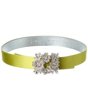 Roger Vivier Satin Belt - Green