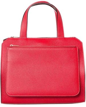 Valextra Passepartout Medium Leather Tote - Red