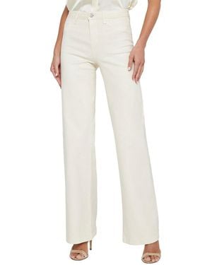 L'Agence Clayton High-Rise Wide Leg Pant - White
