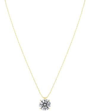 Lab Grown Diamonds 14K 5.00 Ct. Tw. Lab-Grown Diamond Solitaire Pendant - Metallic