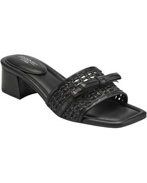 Rockport Clarice 2 Raffia & Leather Sandal - Black
