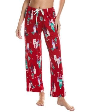 Hue Winter Cocktails Pyjama Pant - Red