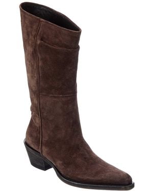 KHAITE Clive Suede Boot - Brown