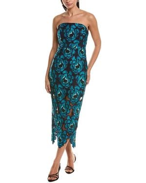 MILLY Kait Bloom Midi Dress - Blue