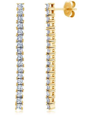 Crislu 18K Over Cz Earrings - Metallic