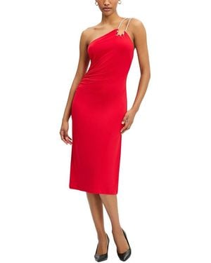 Hervé Léger Strappy Jersey Midi Dress - Red