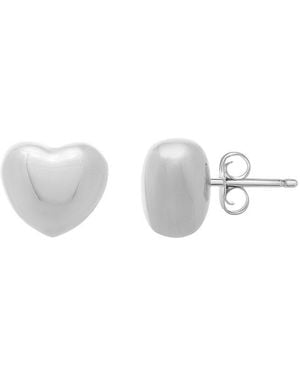 Italian Silver Studs - White