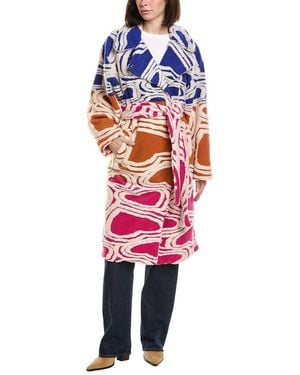 FARM Rio Fleece Wool-Blend Coat - Red