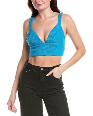 L'Agence Lagence Castalia Knit Bra Top - Blue