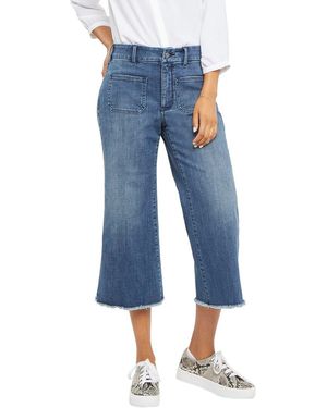NYDJ Patchie Major Wide Leg Capri - Blue
