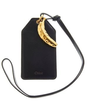 Chloé Banana Leather Key Tag - White